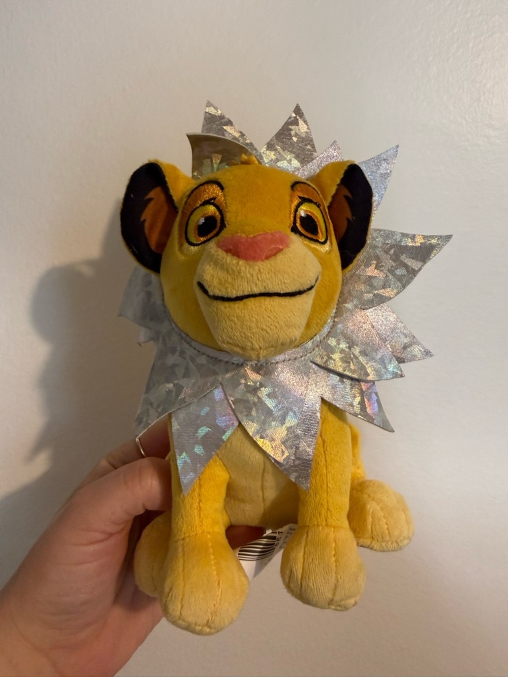 Disney Yellow Simba Plush with Holographic Silver Mane 6 inch collector edition